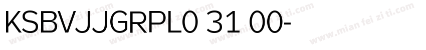 KSBVJJGRPL0 31 00字体转换